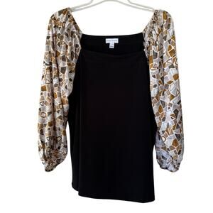 Susan Graver Liquid Knit Size XL Flowy sleeves